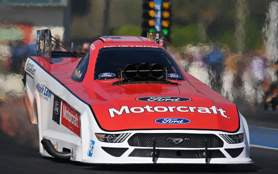 NHRA car on track