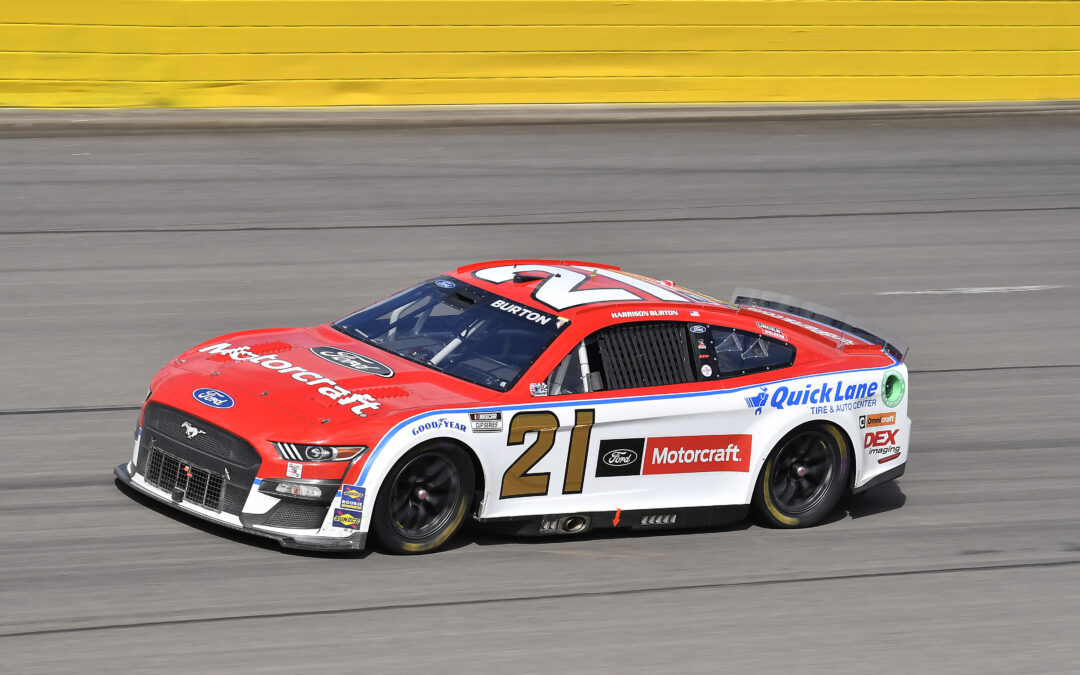 NASCAR going down the track at Las Vegas