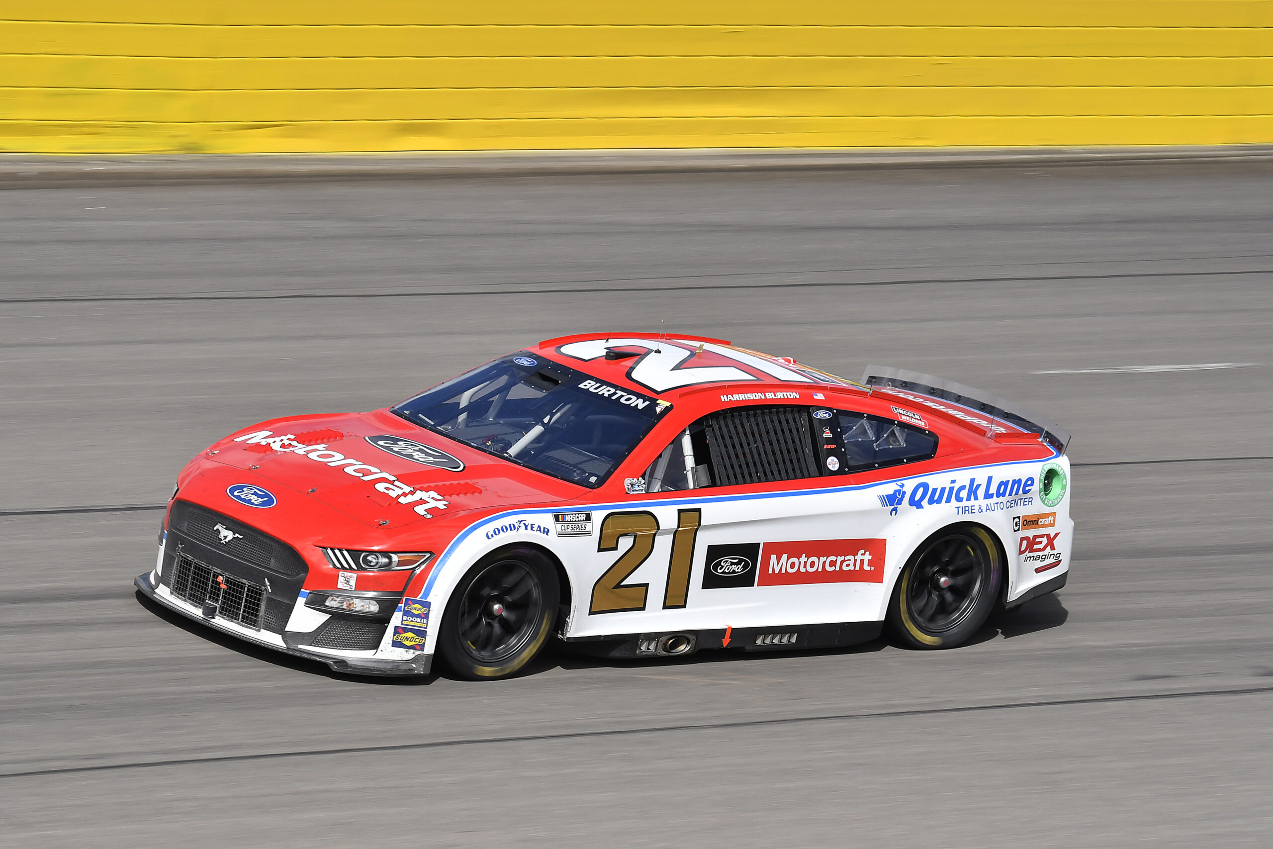 NASCAR going down the track at Las Vegas