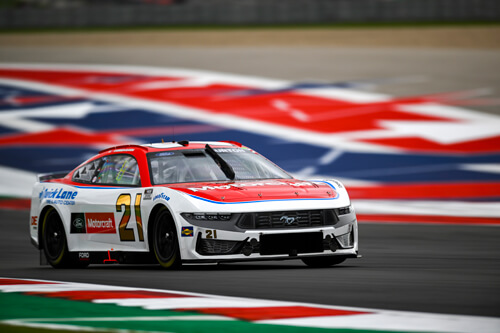 Number 21 car on track