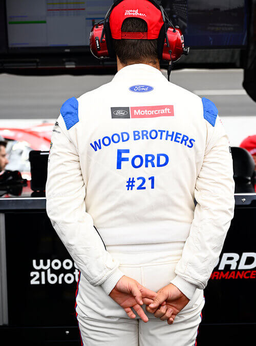Backside of the pit crews uniform