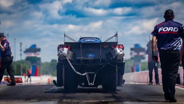 Backend of the Ford Performance NHRA car