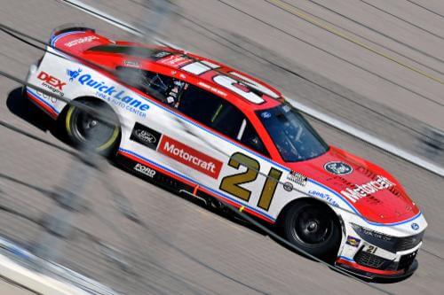 Number 21 NASCAR on track