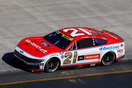 Number 21 car on track