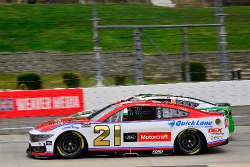 Landscape view of car number 21 on track