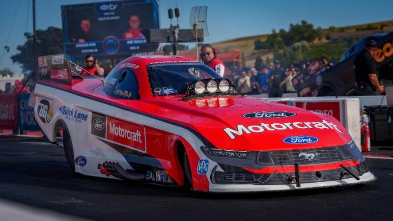 Close up of the funny car
