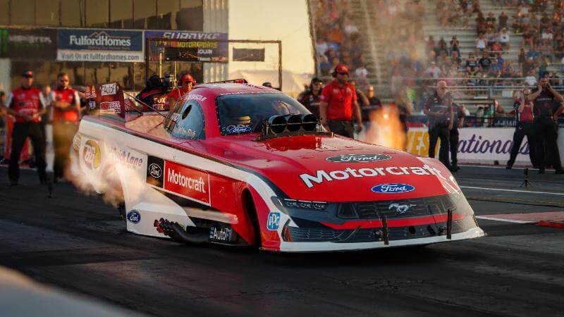 Funny car at the start line
