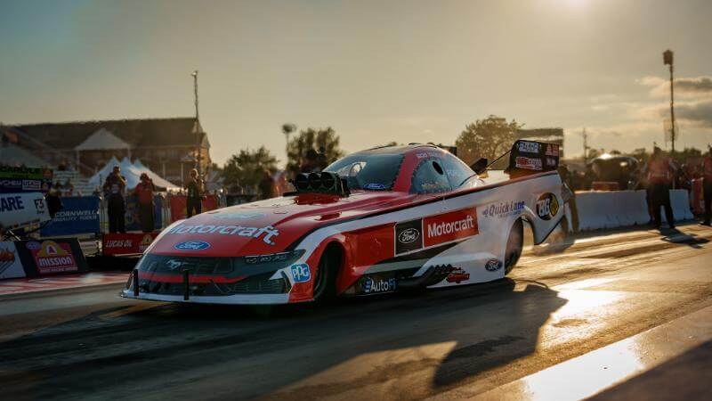 Funny car with moody sun effects