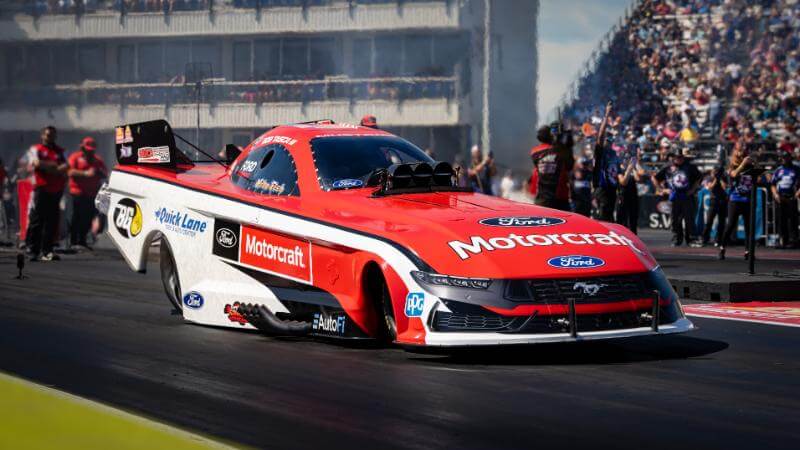 Funny car on track