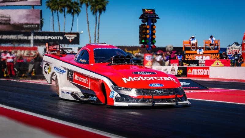 Funny car on the track